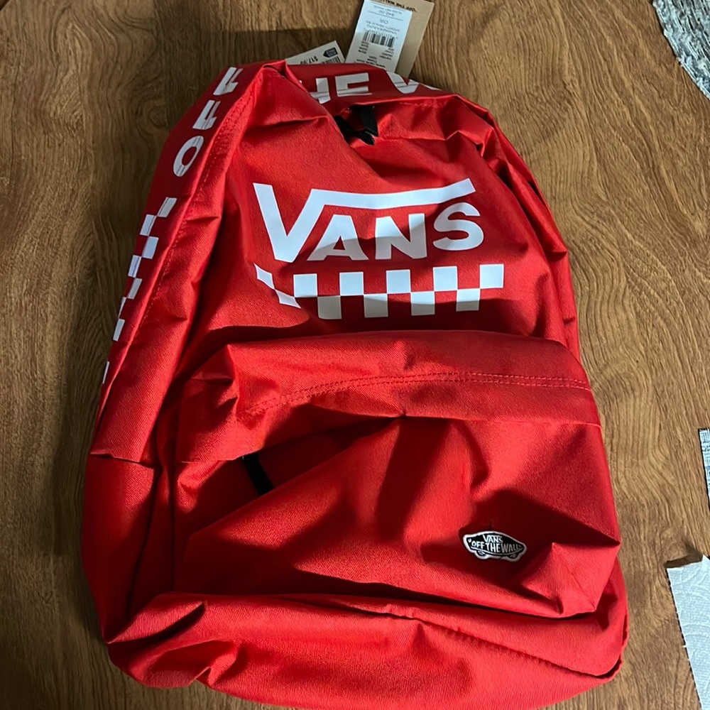 Red vans backpack